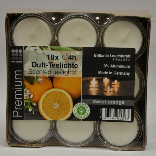 Premium-cented-Tea-light - sweet Orange