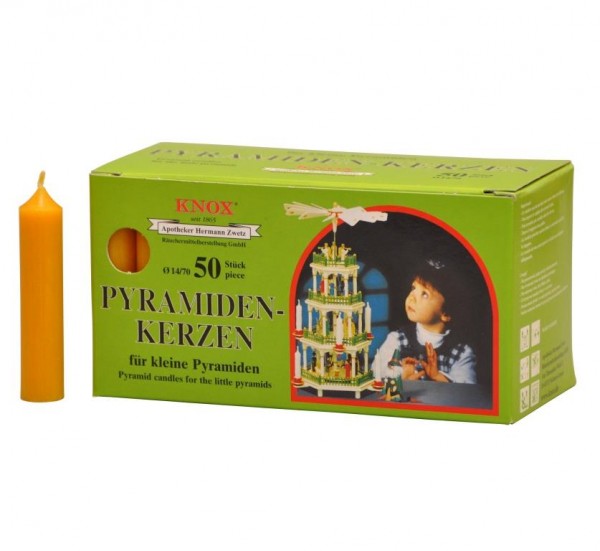Pyramid Candles Knox nature 50 pieces / pack.